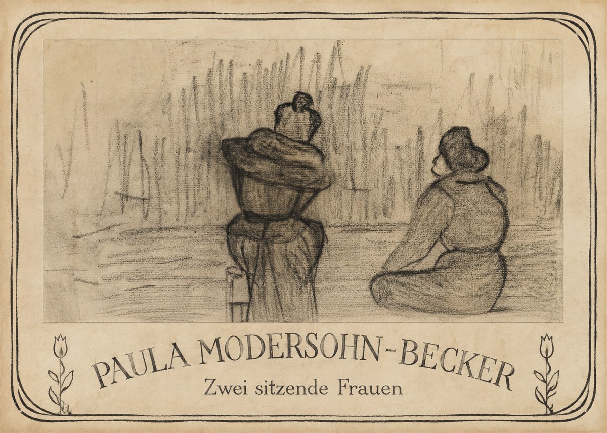 Paula Modersohn-Becker Zwei Sitzende Frauen No3 - Plakát