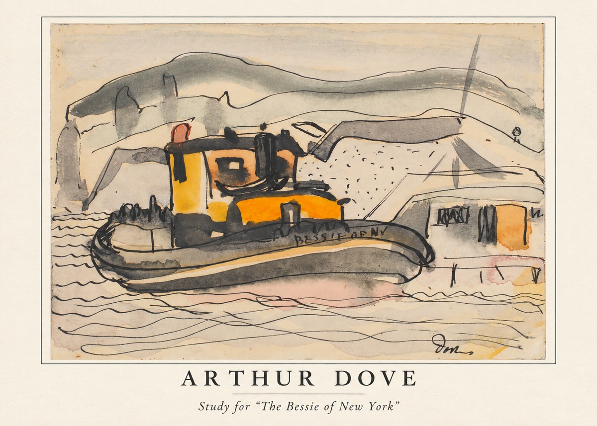 Arthur Dove Study for "the Bessie of New York" No4 - Plakát