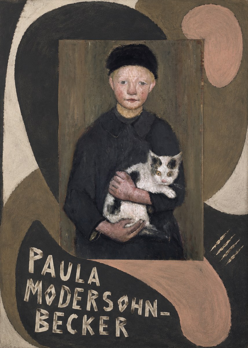 Paula Modersohn-Becker Girl with Cat No6 - Plakát