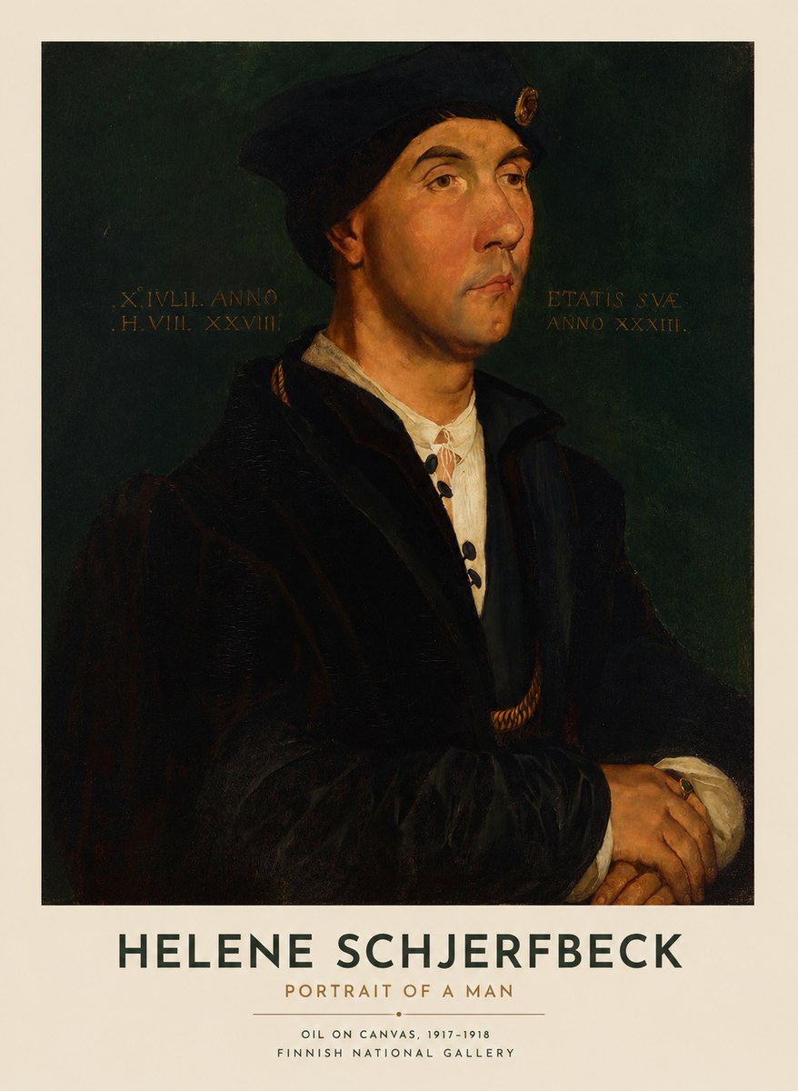 Helene Schjerfbeck Portrait of a Man I No1 - Plakát