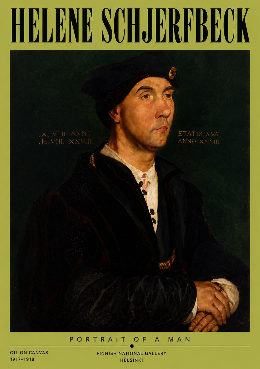 Helene Schjerfbeck Portrait of a Man I No4 - Plakát