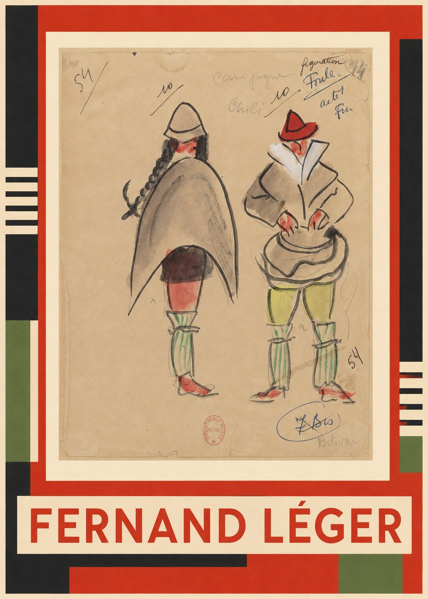 Fernand Léger Costume Designs for Bolivar No1 - Plakát