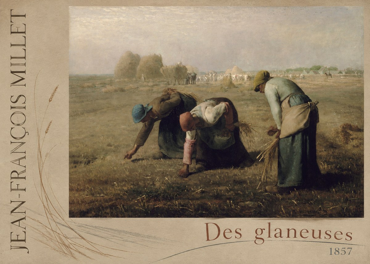 Jean-François Millet Des Glaneuses No3 - Plakát