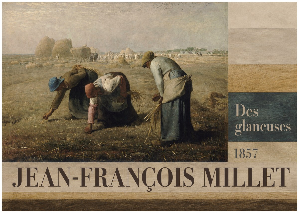 Jean-François Millet Des Glaneuses No4 - Plakát
