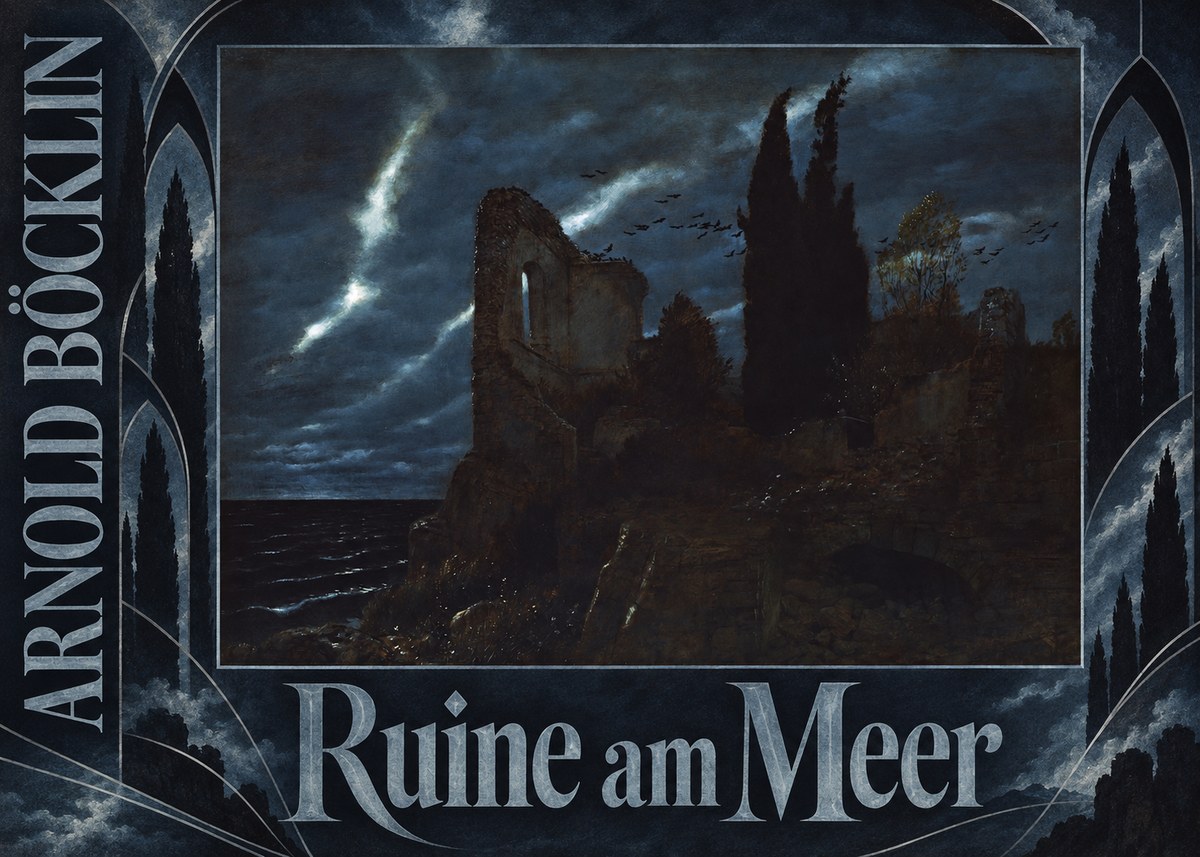 Arnold Böcklin Ruine Am Meer I No5 - Plakát