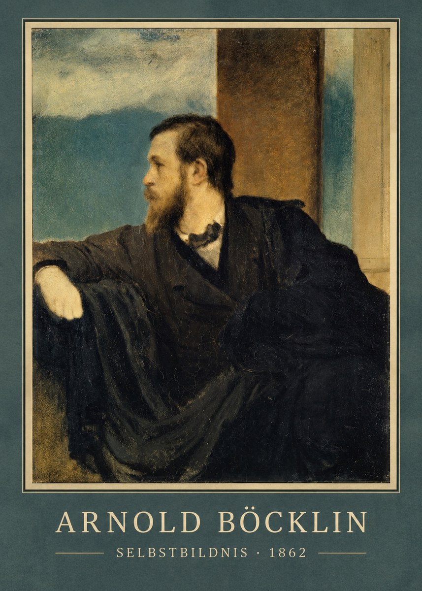 Arnold Böcklin Selbstbildnis No3 - Plakát