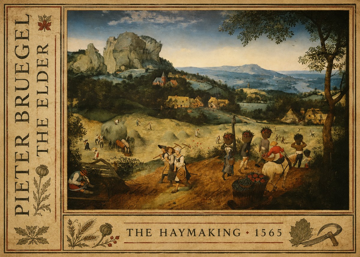 Pieter Bruegel The Haymaking No2 - Plakát