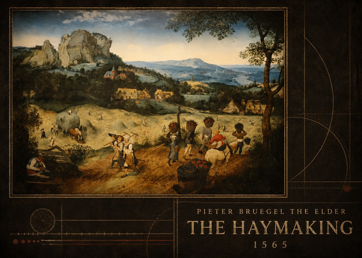 Pieter Bruegel The Haymaking No5 - Plakát