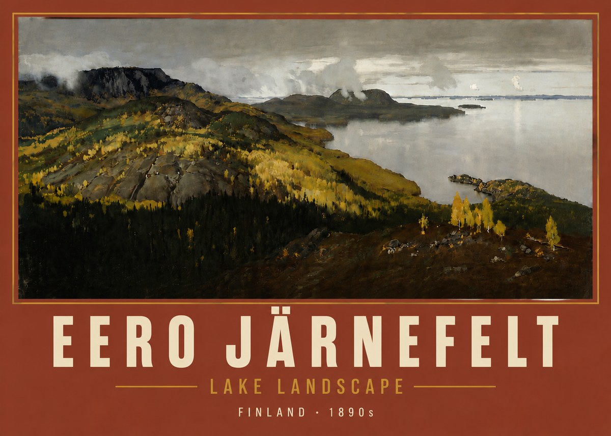 Eero Järnefelt Lake Landscape No5 - Plakát