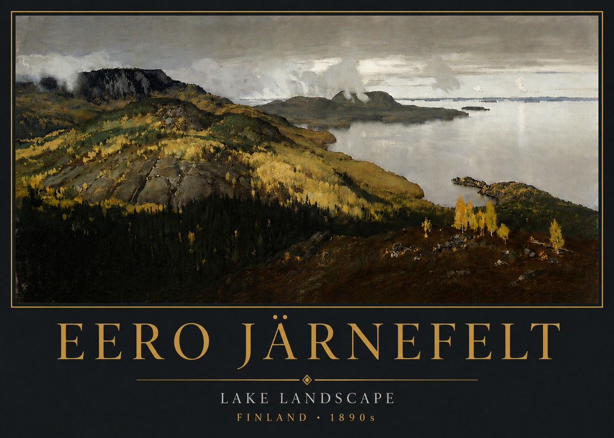 Eero Järnefelt Lake Landscape No6 - Plakát