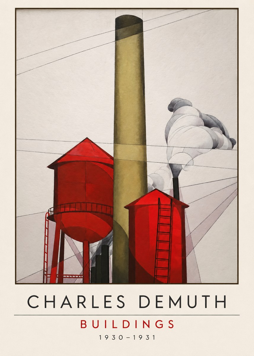 Charles Demuth Buildings No3 - Plakát