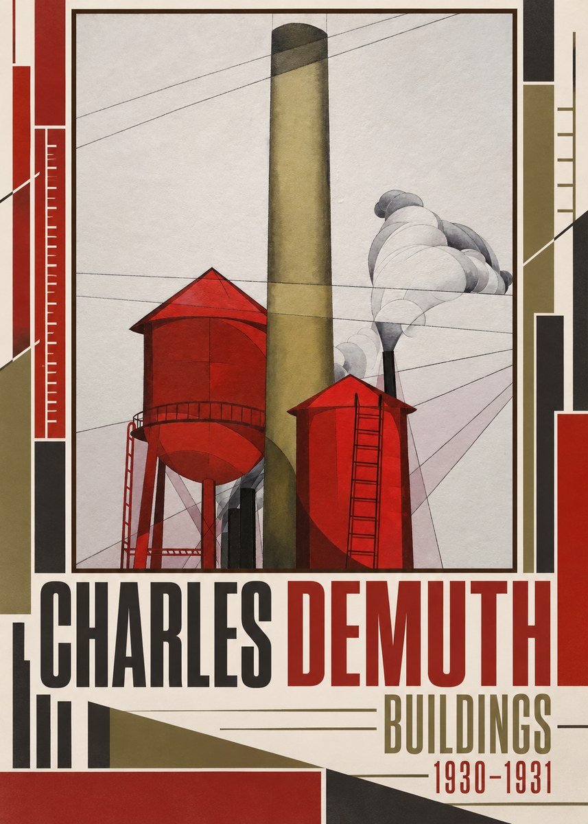 Charles Demuth Buildings No5 - Plakát