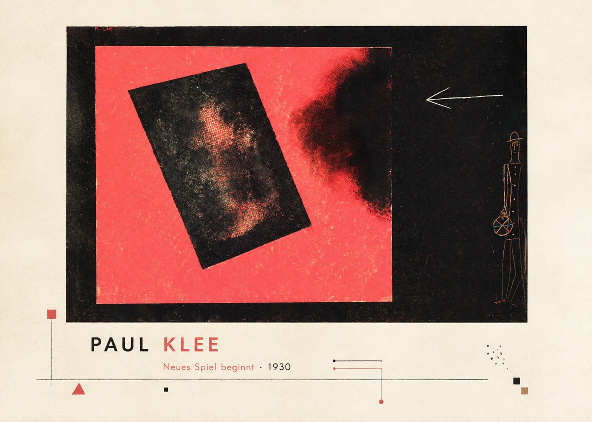 Paul Klee Neues Spiel Beginnt No3 - Plakát