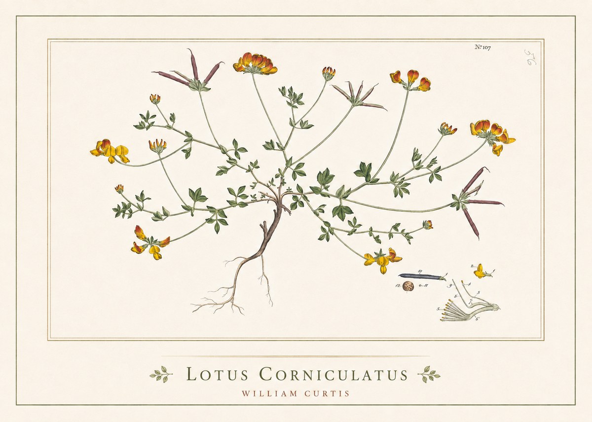 William Curtis Lotus Corniculatus I No5 - Plakát