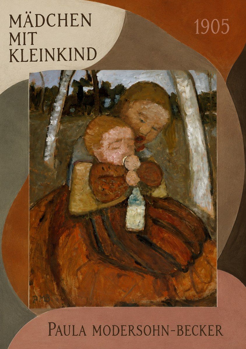 Paula Modersohn-Becker Mädchen Mit Kleinkind I No3 - Plakát