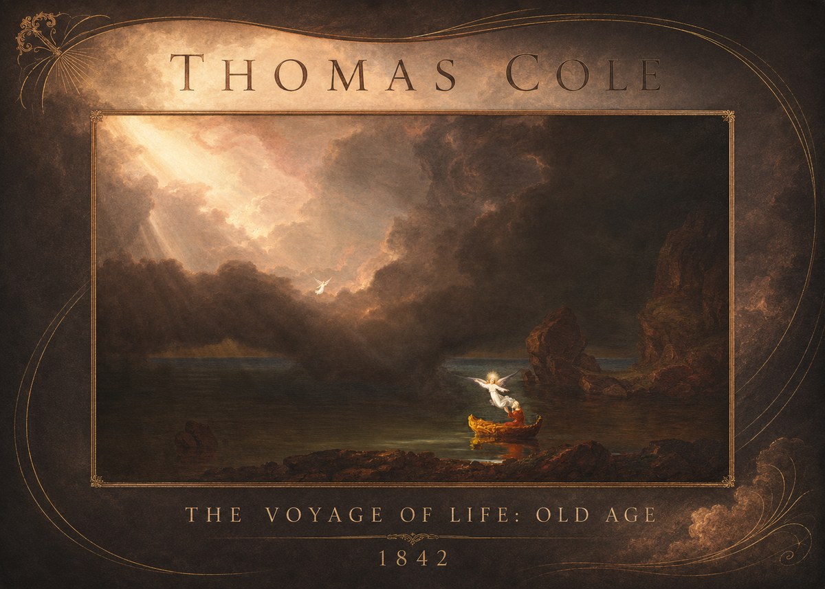 Thomas Cole The Voyage of Life: Old Age II No2 - Plakát