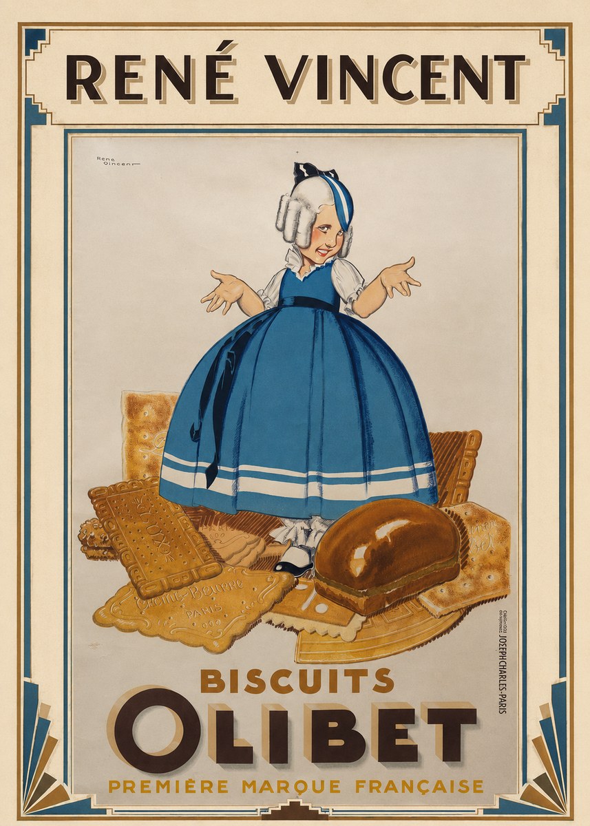 René Vincent Biscuits Olibet No1 - Plakát