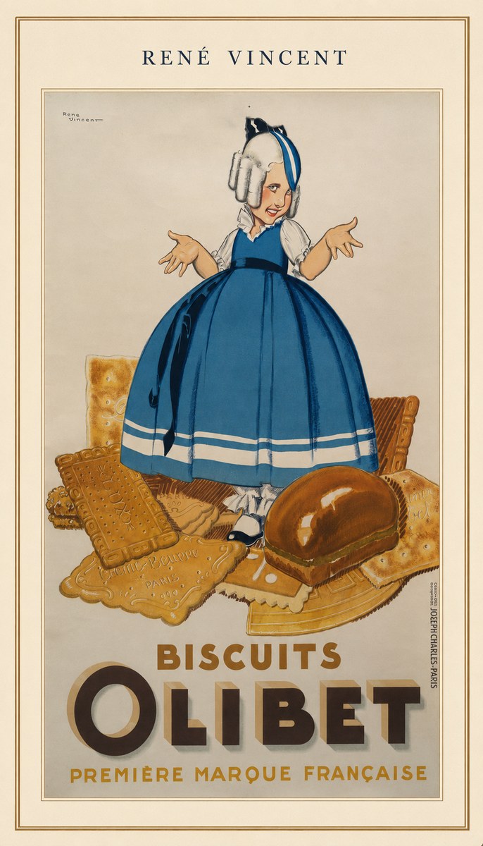 René Vincent Biscuits Olibet No3 - Plakát