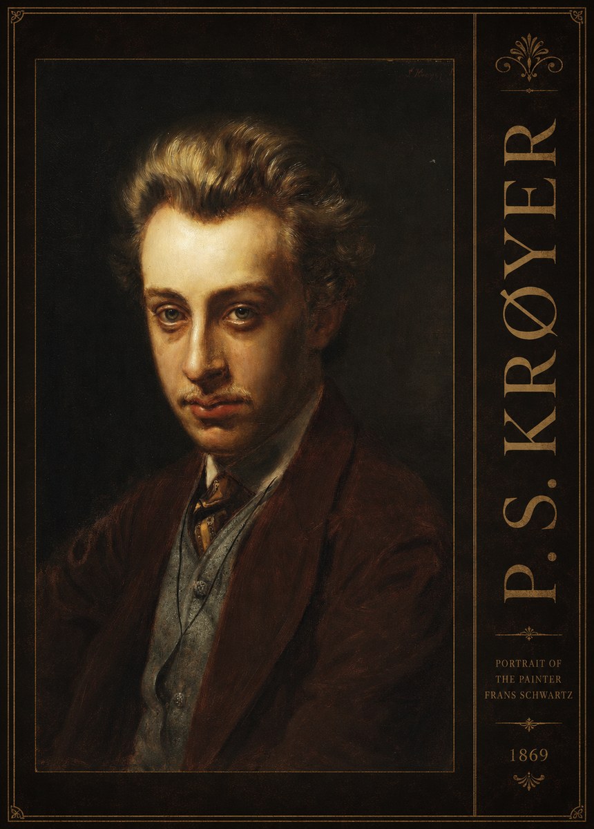 P.S. Krøyer Portrait of the Painter Frans Schwartz No5 - Plakát