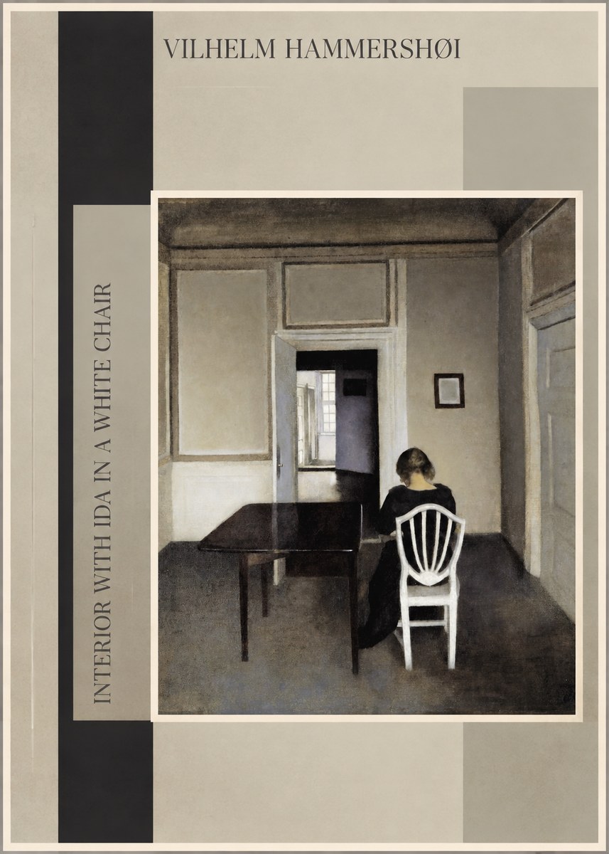 Vilhelm Hammershøi Interior with Ida in a White Chair No3 - Plakát