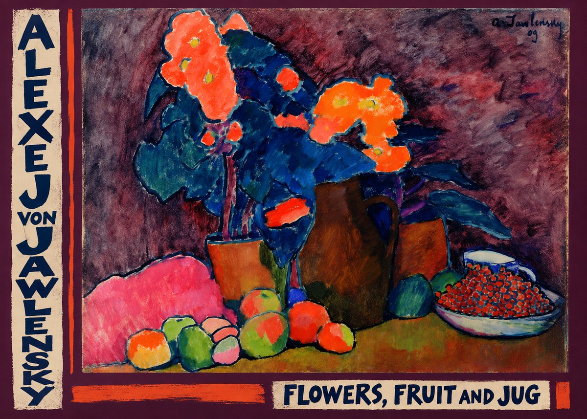 Alexej von Jawlensky Flowers, Fruit and Jug No2 - Plakát