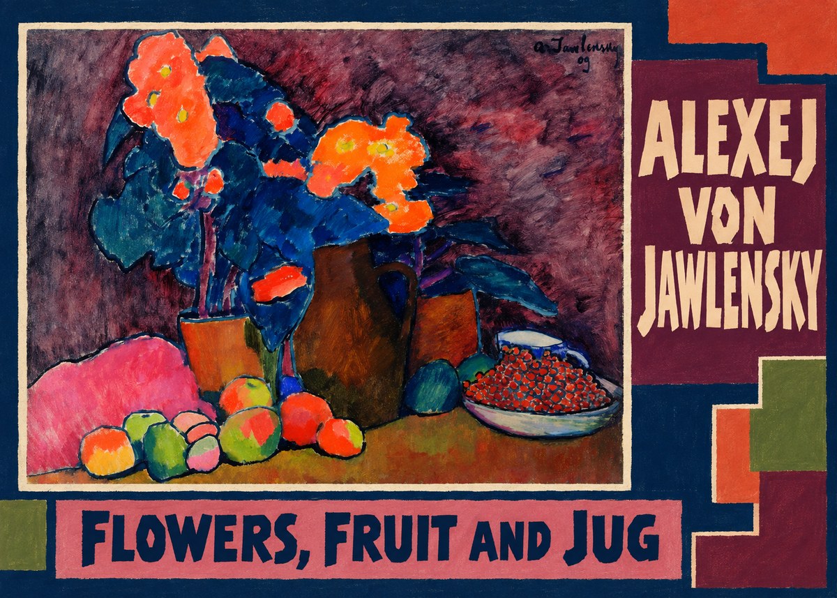 Alexej von Jawlensky Flowers, Fruit and Jug No3 - Plakát