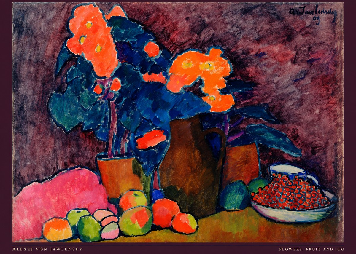 Alexej von Jawlensky Flowers, Fruit and Jug No6 - Plakát