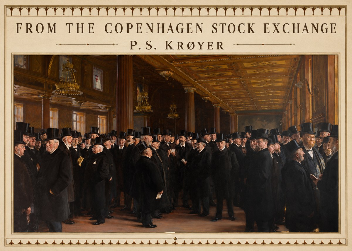 P.S. Krøyer From the Copenhagen Stock Exchange No3 - Plakát