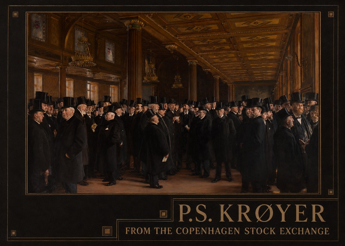P.S. Krøyer From the Copenhagen Stock Exchange No4 - Plakát