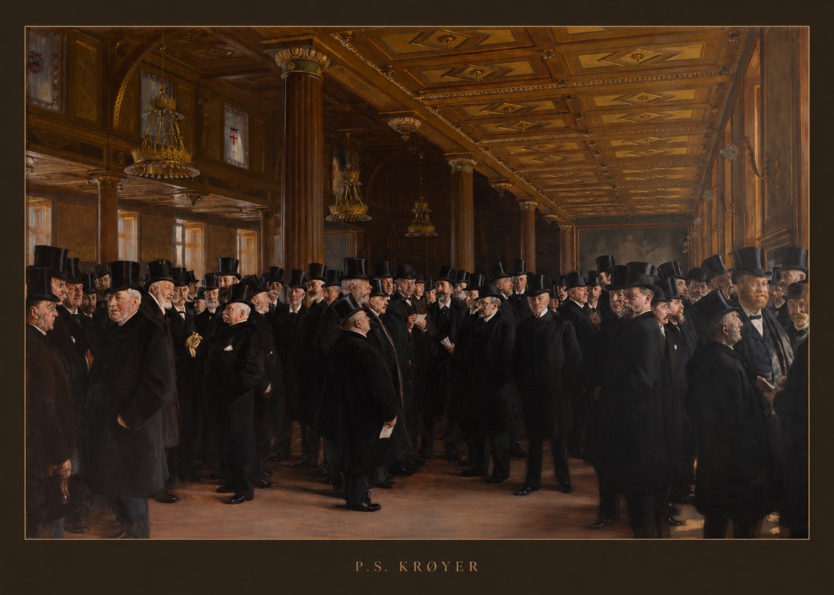 P.S. Krøyer From the Copenhagen Stock Exchange No6 - Plakát