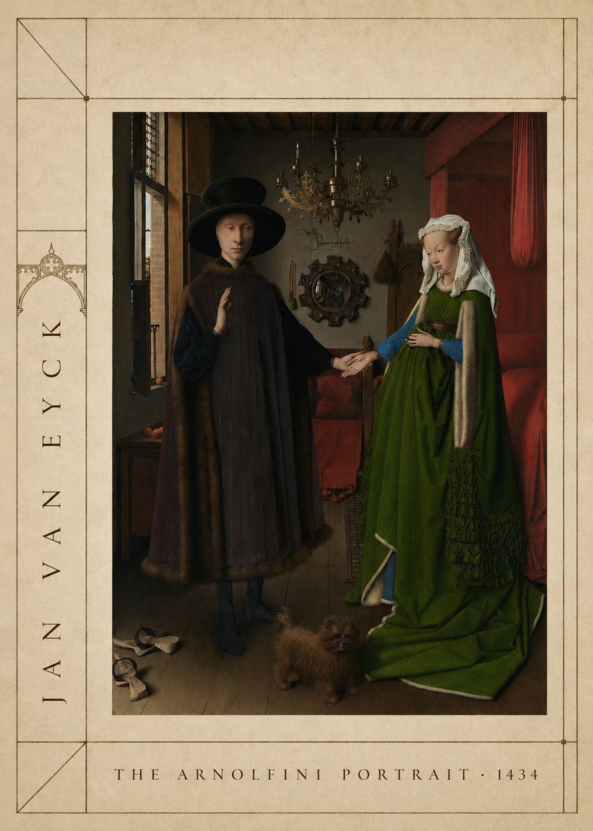 Jan van Eyck The Arnolfini Portrait IV No4 - Plakát