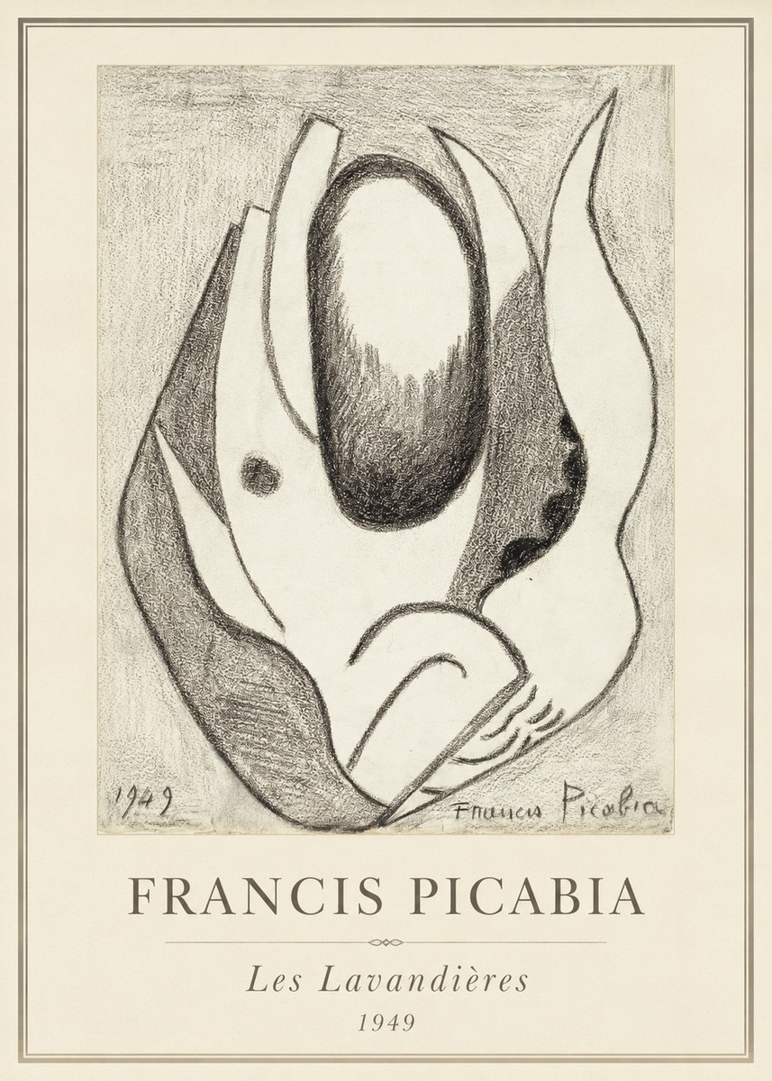 Francis Picabia Les Lavandières No4 - Plakát