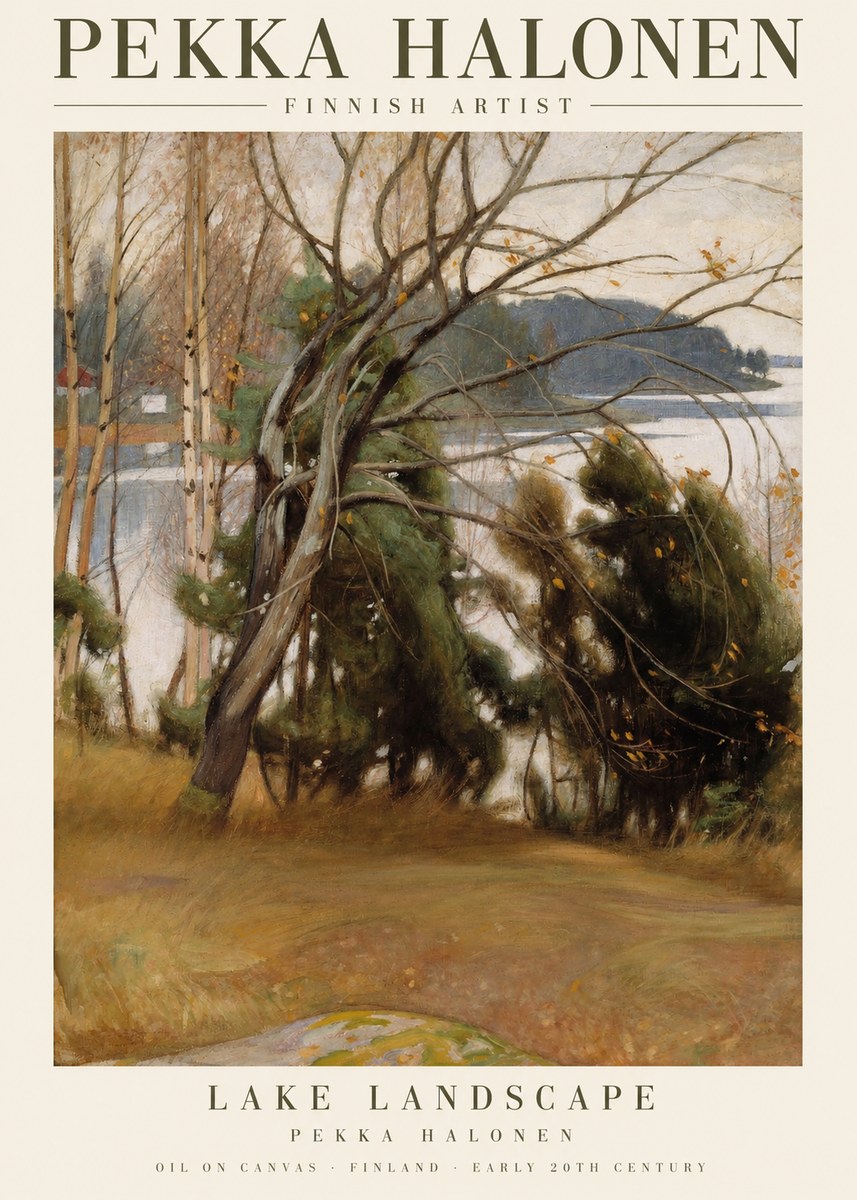 Pekka Halonen Lake Landscape No1 - Plakát