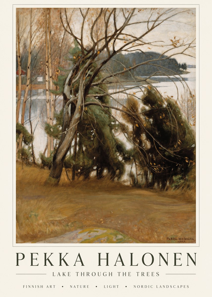 Pekka Halonen Lake Landscape No6 - Plakát
