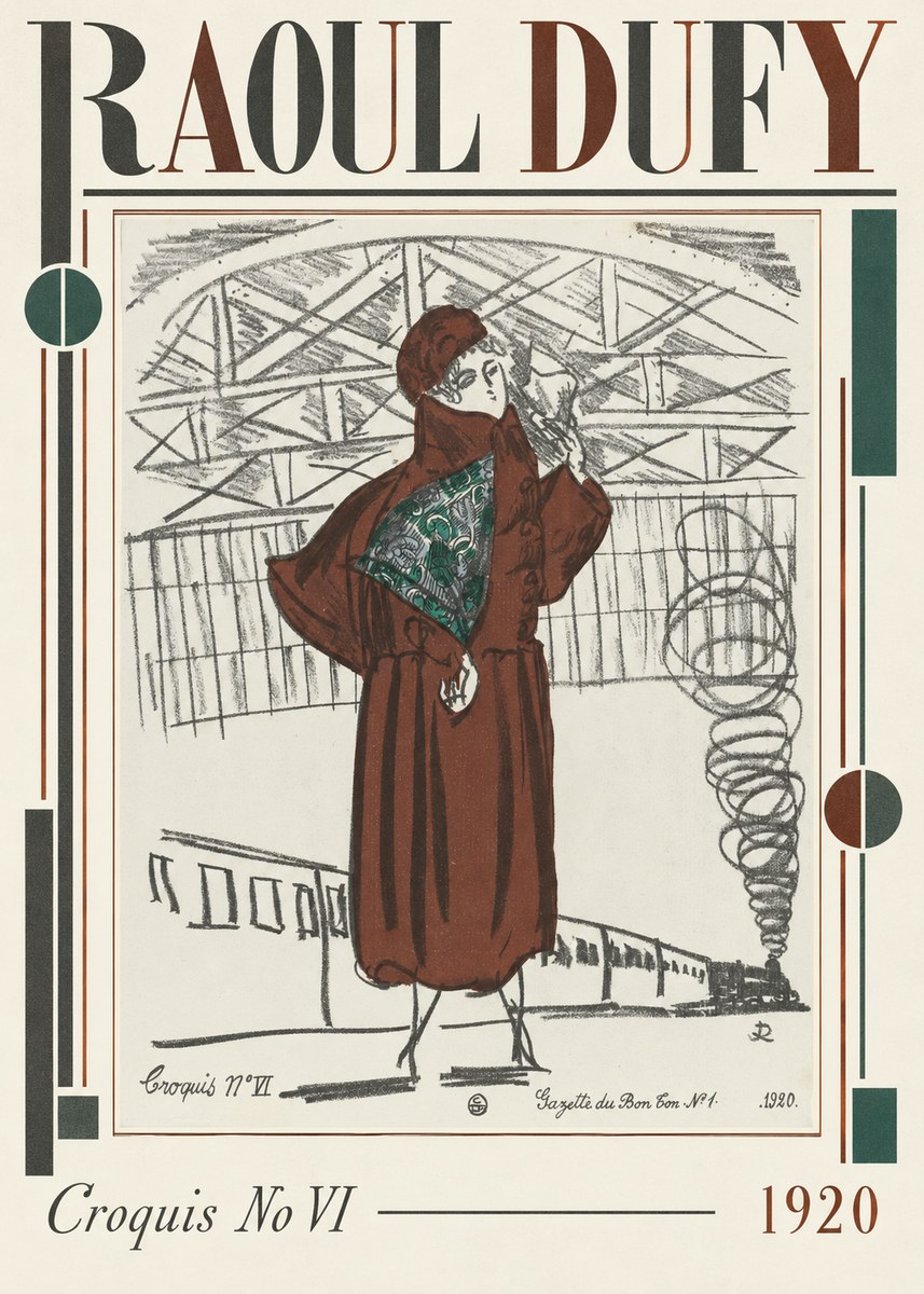 Raoul Dufy Croquis No Vi No2 - Plakát