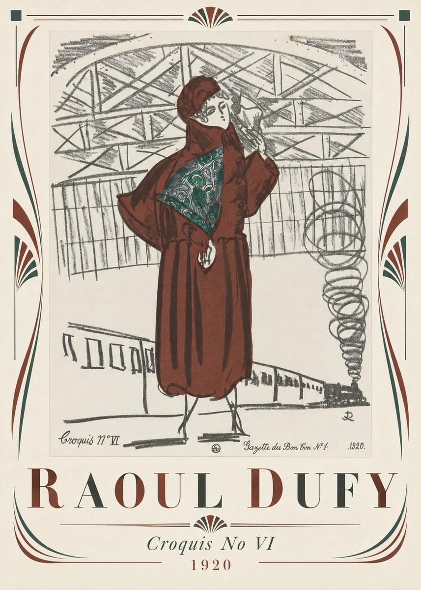 Raoul Dufy Croquis No Vi No4 - Plakát