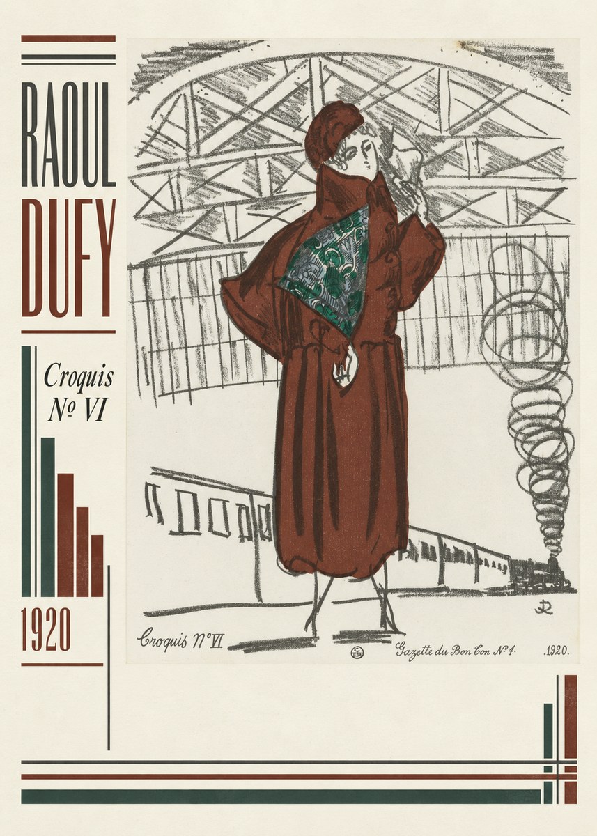Raoul Dufy Croquis No Vi No5 - Plakát