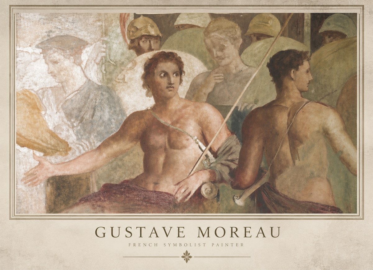 Gustave Moreau Les Prétendants No3 - Plakát