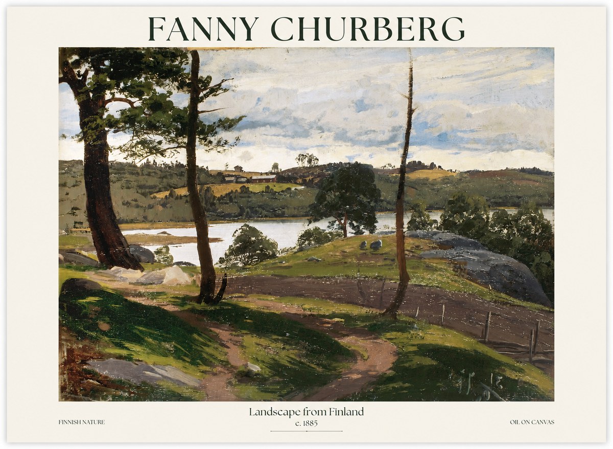 Fanny Churberg Landscape from Finland No1 - Plakát