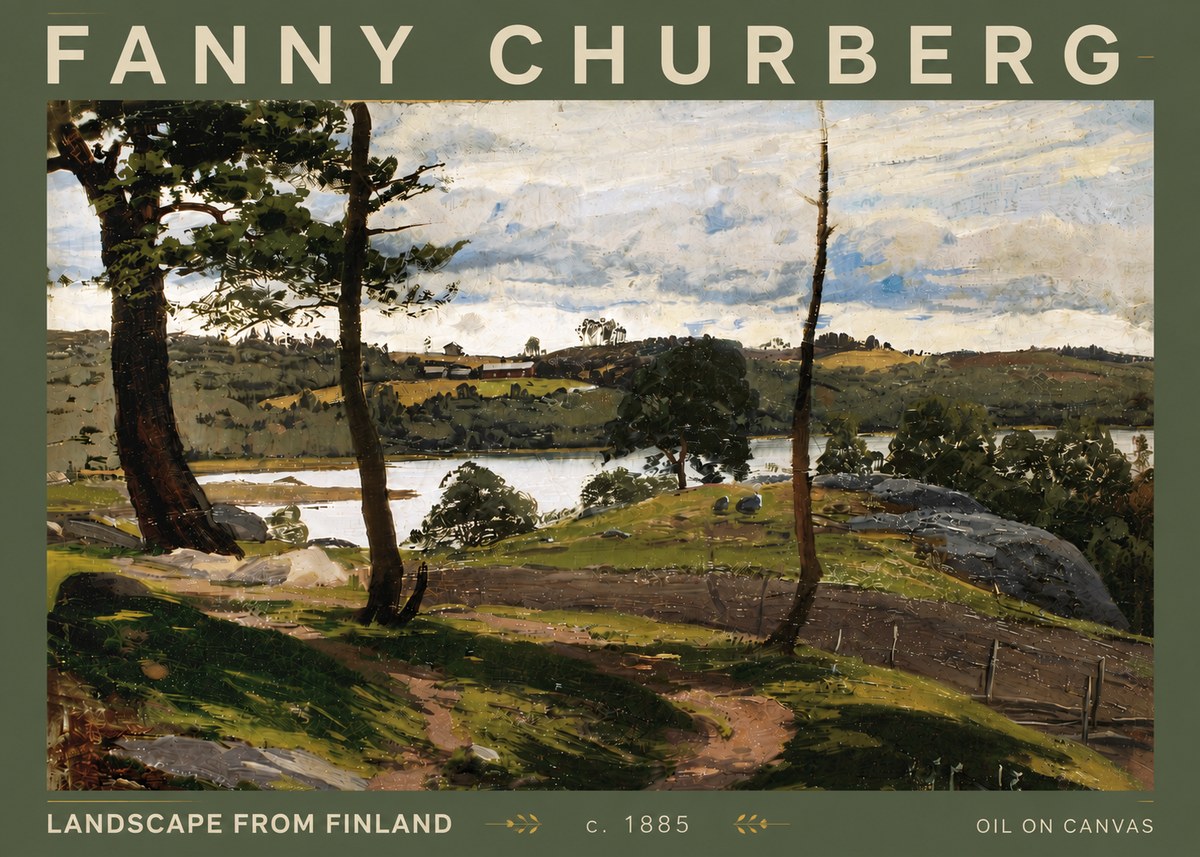 Fanny Churberg Landscape from Finland No5 - Plakát