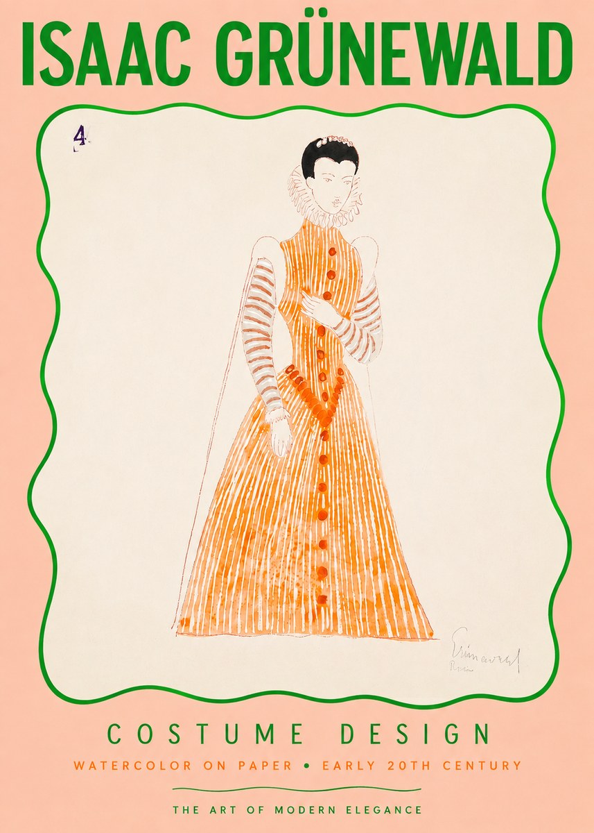 Isaac Grünewald Costume Design VII No3 - Plakát