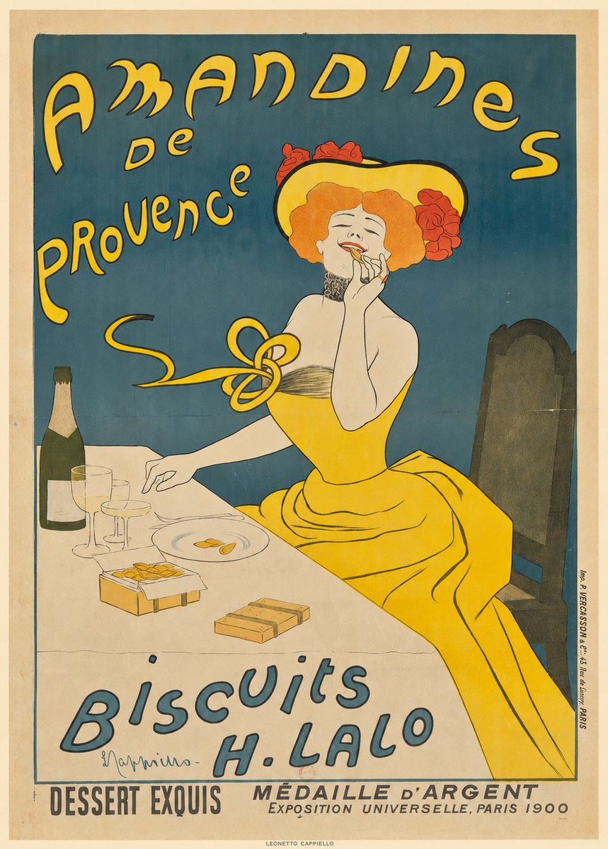 Leonetto Cappiello Amandines De Provence Biscuits H. Lalo II No6 - Plakát
