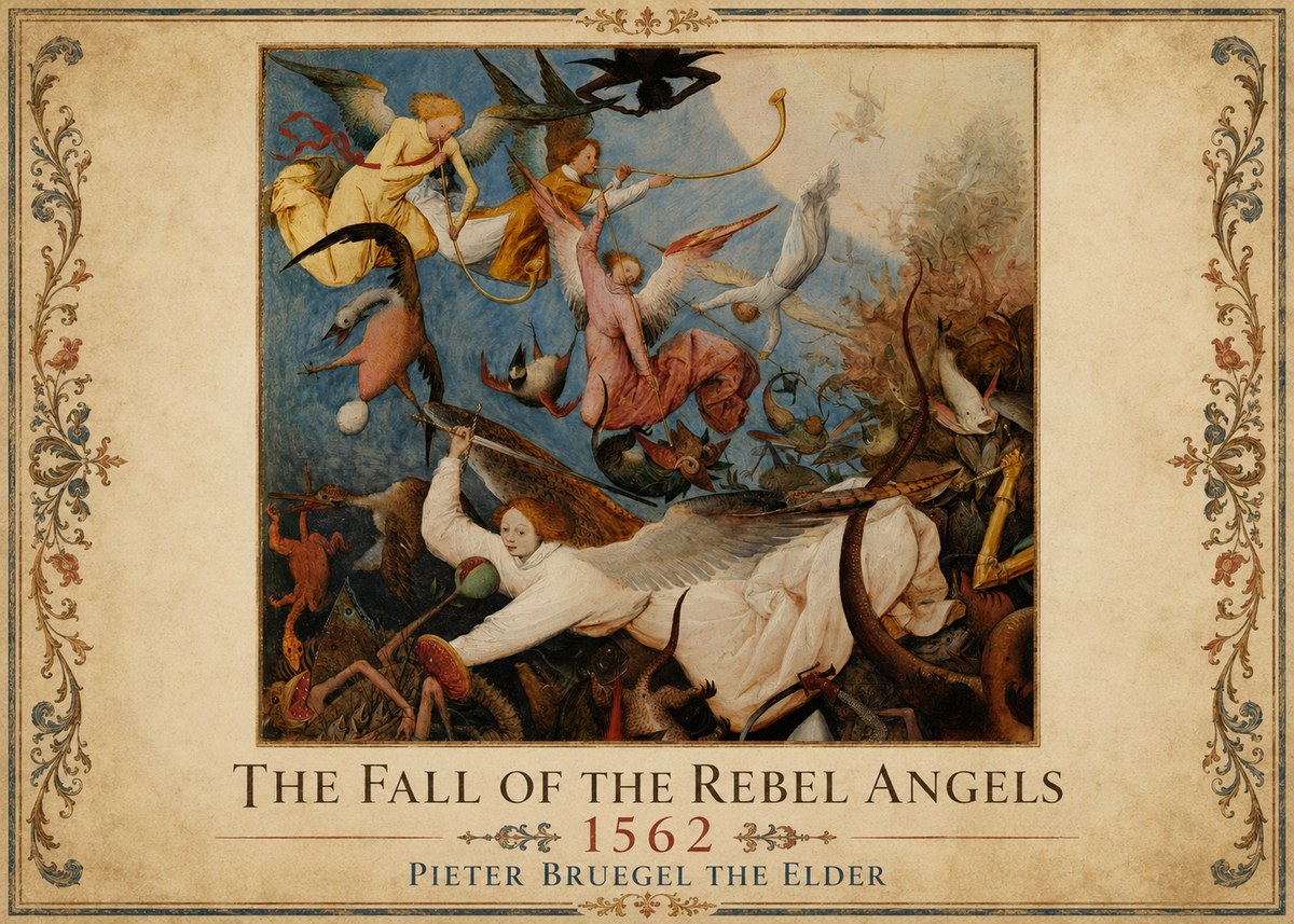 Pieter Bruegel The Fall of the Rebel Angels II No1 - Plakát