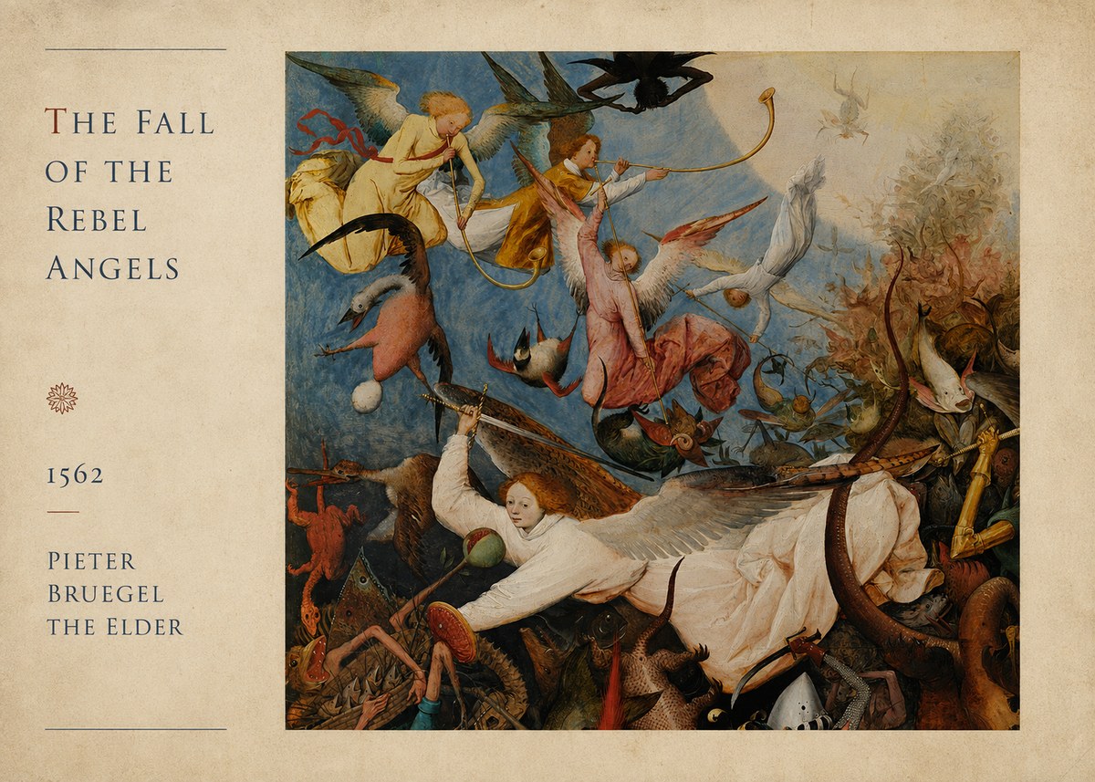 Pieter Bruegel The Fall of the Rebel Angels II No4 - Plakát