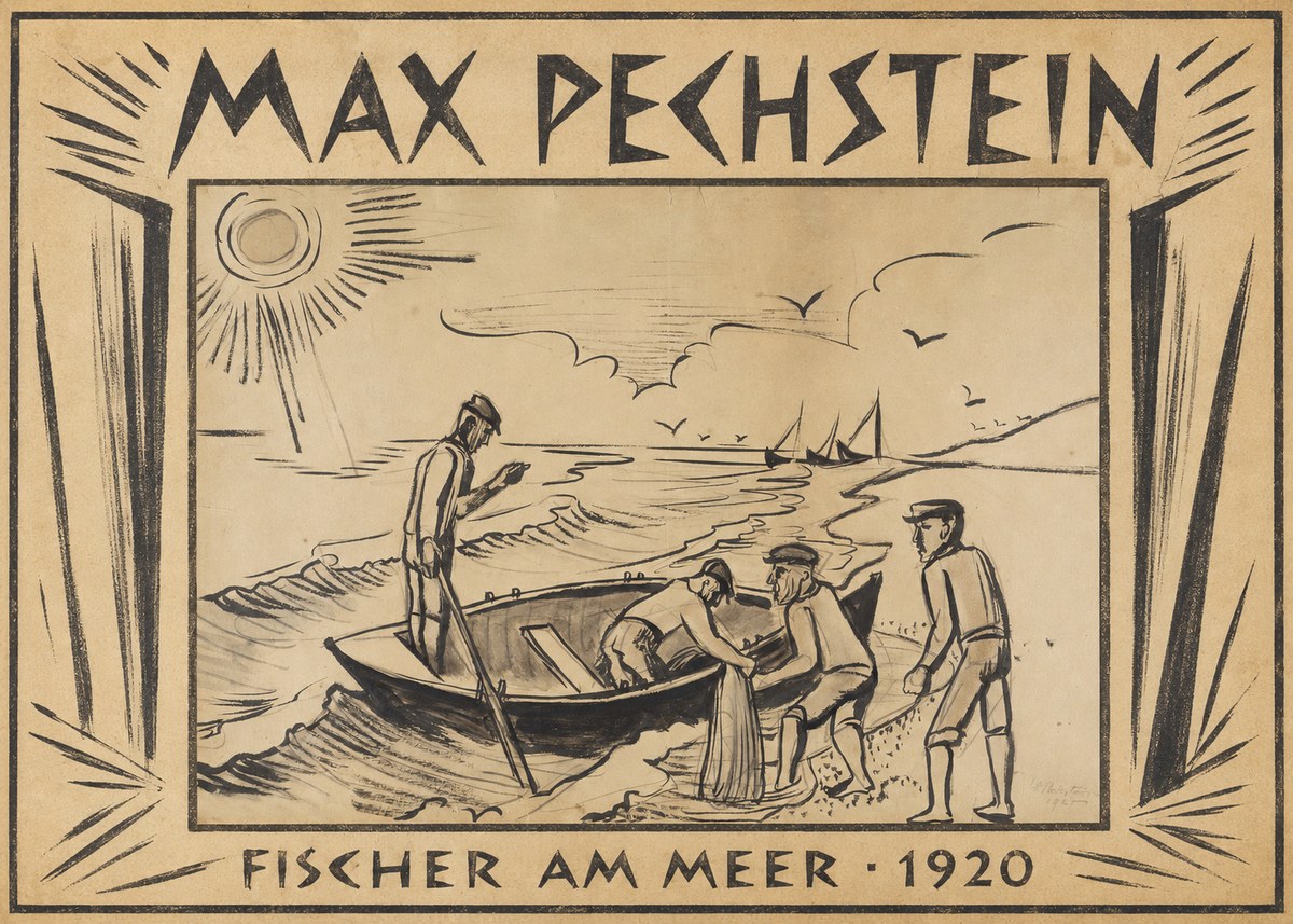 Max Pechstein Fischer Am Meer - 1920 No1 - Plakát