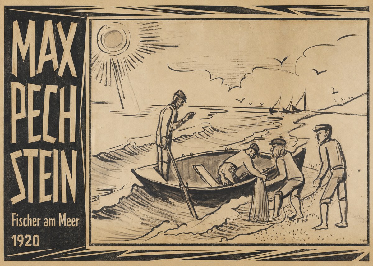 Max Pechstein Fischer Am Meer - 1920 No3 - Plakát