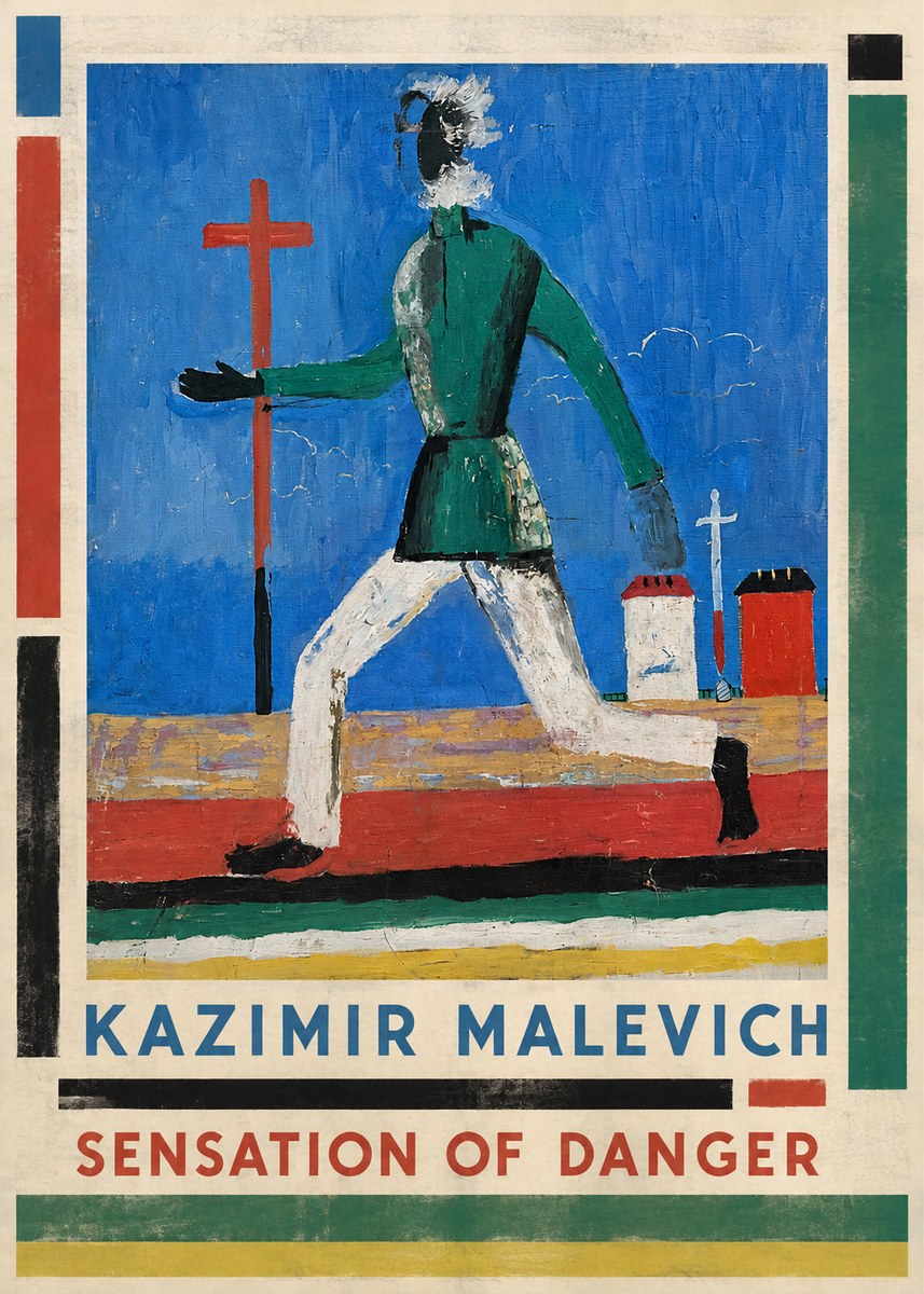 Kazimir Malevich Sensation of Danger No1 - Plakát