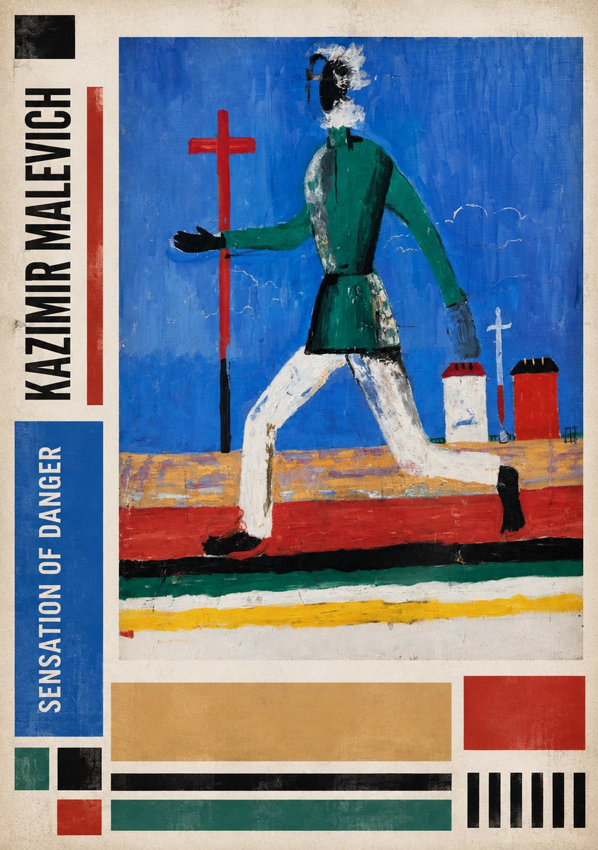 Kazimir Malevich Sensation of Danger No2 - Plakát