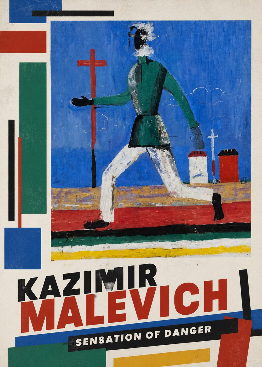Kazimir Malevich Sensation of Danger No4 - Plakát