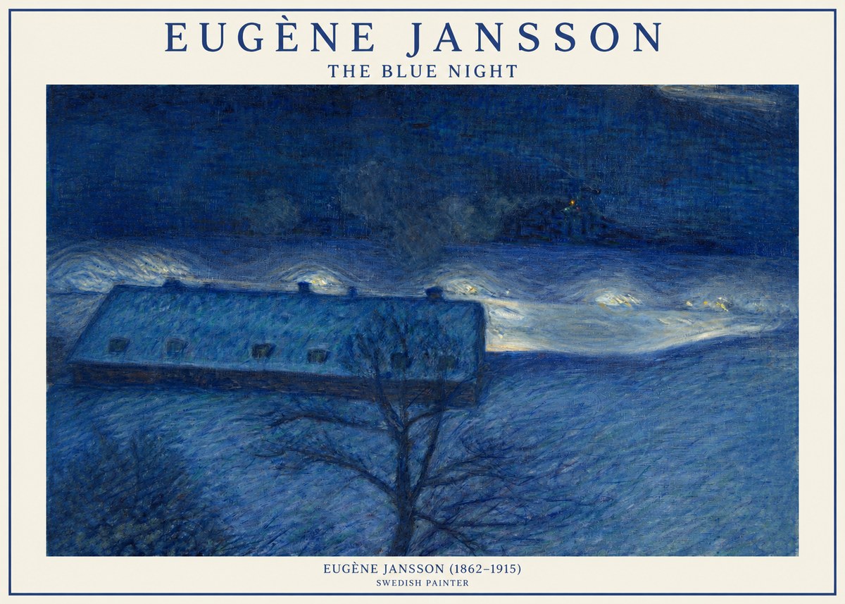 Eugène Jansson The Blue Night No1 - Plakát